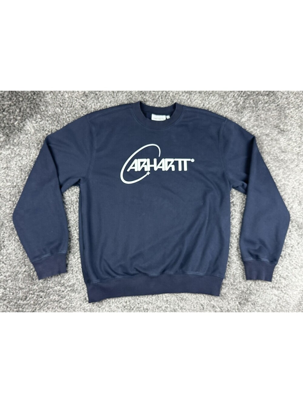 Carhartt WIP Orbit Sweat Mens Small S Navy Blue Crewneck Sweatshirt Pullover